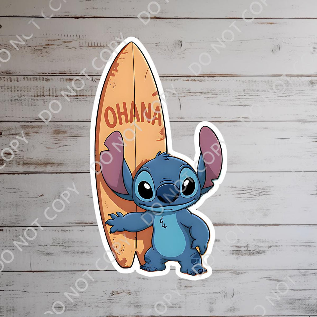 Disney Stitch Waterproof Vinyl Sticker: Lilo and Stitch Ohana Decal