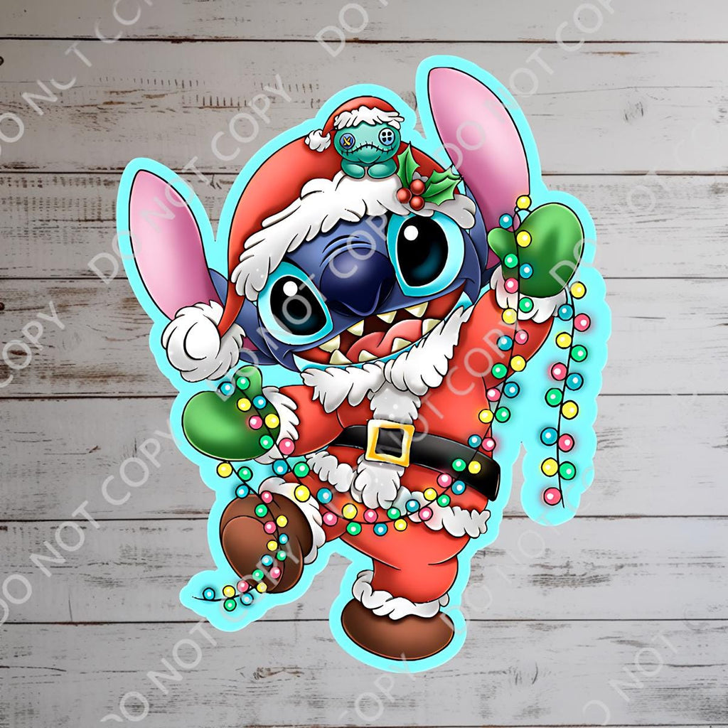 Disney Christmas Stitch Sticker Waterproof Disney Laptop, Disneying Theme Park Vacation, Castle Park Mouse