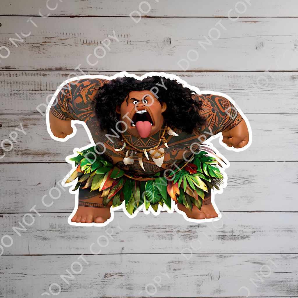 Moana Maui Disneyy Sticker Water Bottle Sticker Waterproof Disney Laptop Stickers planner stationery decal water bottle