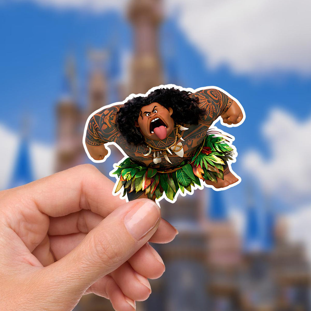 Moana   Maui  Disneyy Sticker Water Bottle  Sticker Waterproof Disney Laptop Stickers planner stationery decal water bottle