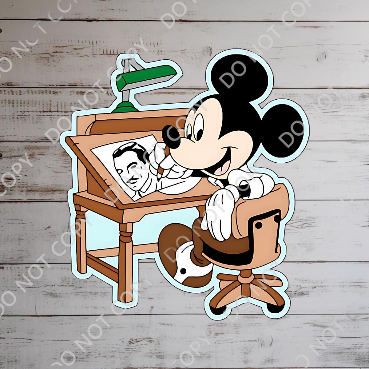 Disneyy Walt Disney Mickey Mouse What A Wonderful World Sticker Waterproof Disney Laptop, Disneying Theme Park Vacation, Castle Park Mouse