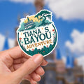 Disney Ride Tiana's Bayou Sticker Waterproof Disney Laptop, Disneying Theme Park Vacation, Castle Park Mouse