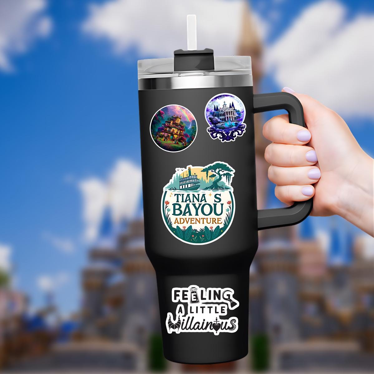 Disney Ride Tiana's Bayou Sticker Waterproof Disney Laptop, Disneying Theme Park Vacation, Castle Park Mouse
