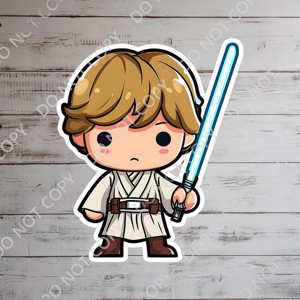Waterproof Disney Star Wars Luke Skywalker Vinyl Sticker