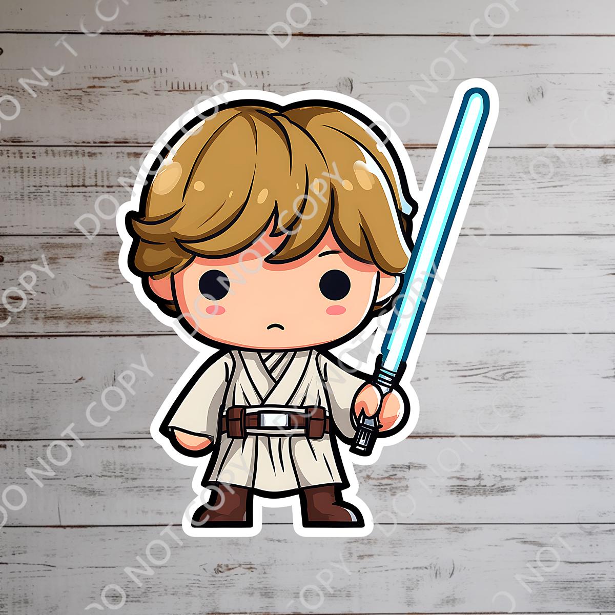 Waterproof Disney Star Wars Luke Skywalker Vinyl Sticker