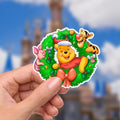 Disney Christmas Winnie The Pooh Sticker Waterproof Disney Laptop, Disneying Theme Park Vacation, Castle Park Mouse