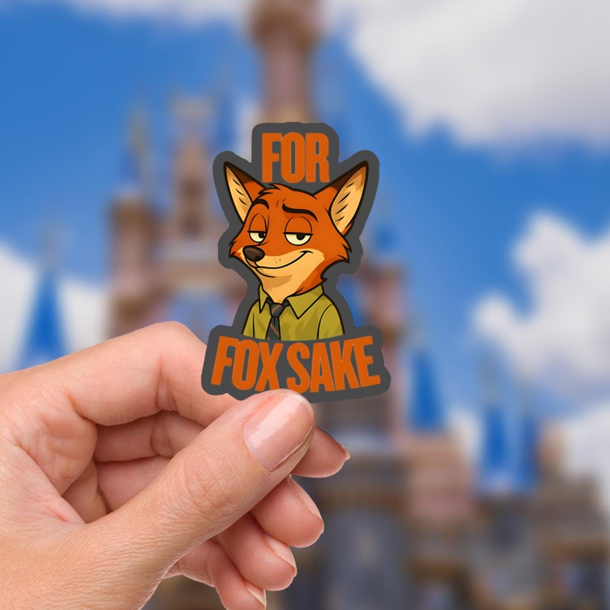 Zootopia Disneyy Humor Sticker Nick Wilde Waterproof Disney Laptop, Disneying Theme Park Vacation, Castle Park Mouse