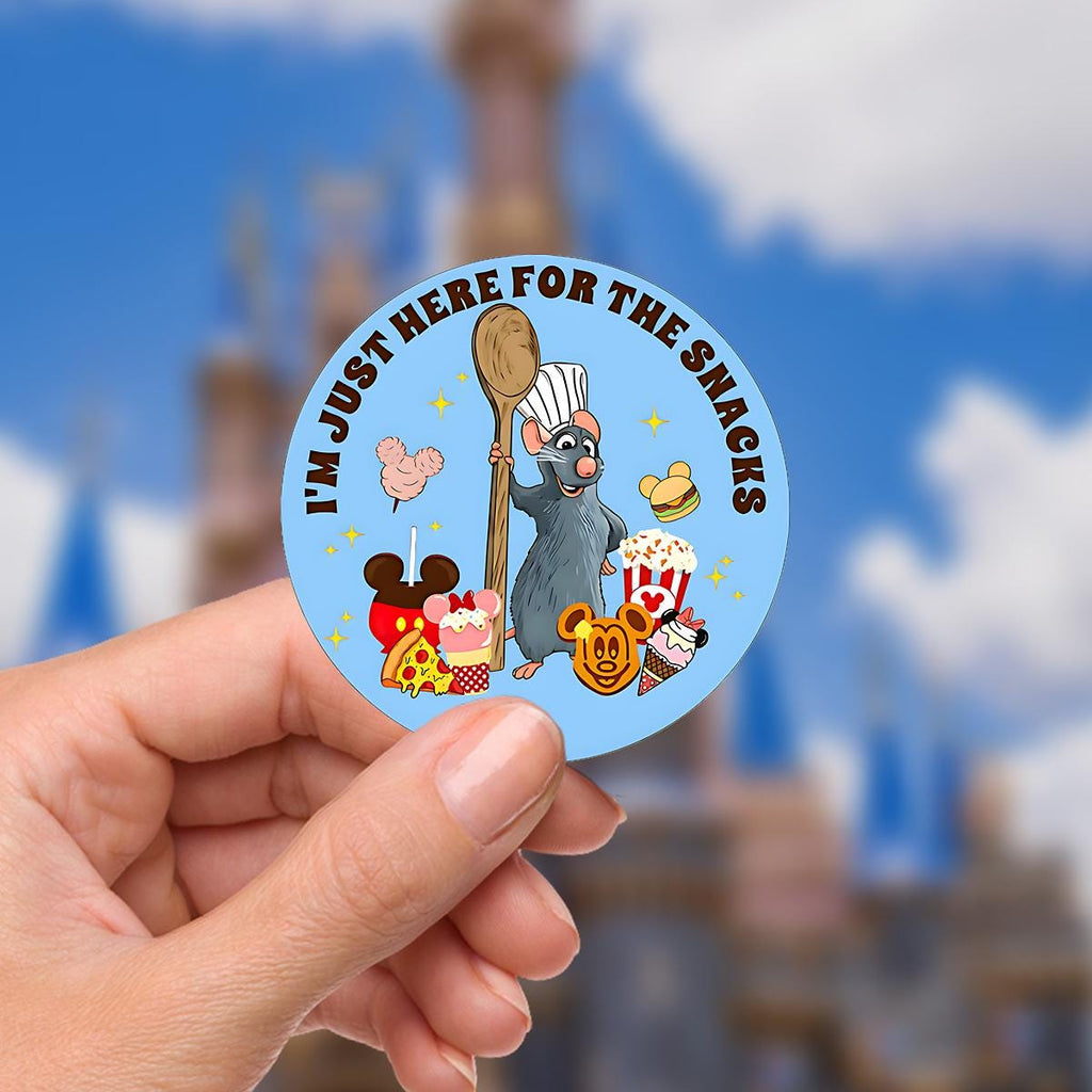 Remy Ratatouille Lil Chef I'm Just Here For The Snacks Disney Laptop Sticker planner stationery decal water bottle cell buzzlightyear