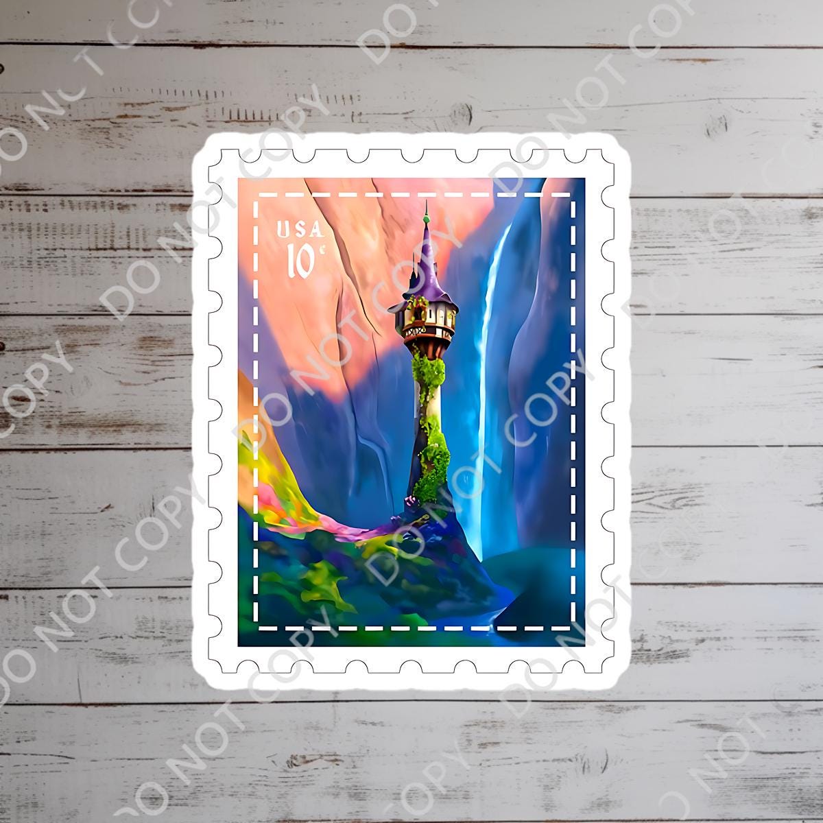 Disney Rapunzel Tangled Tower Sticker: Waterproof Vinyl Decal HydroFlask Disney Gift, Present