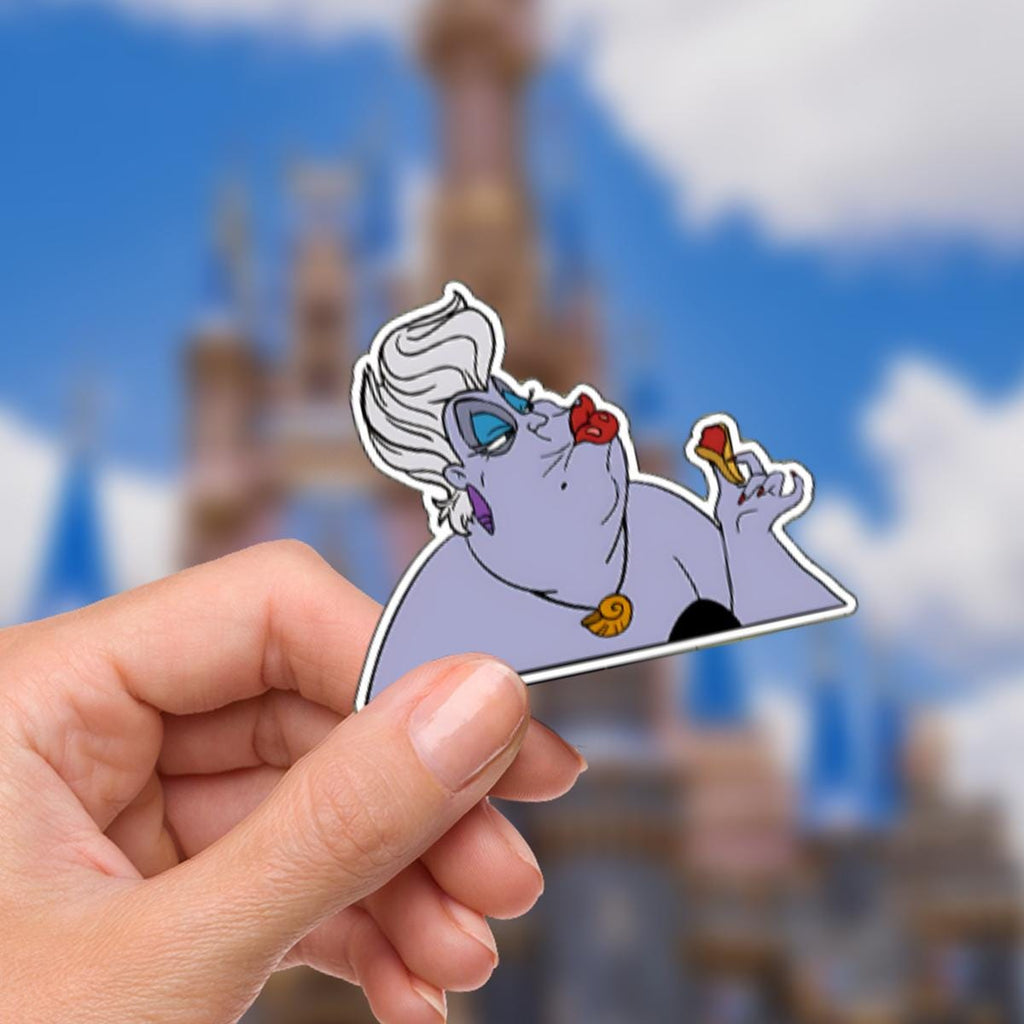 Disney Ursula Sticker Disney Humor villainous Waterproof Disney Laptop, Disneying Water Bottle Hydro Bottle Theme Park Vacation