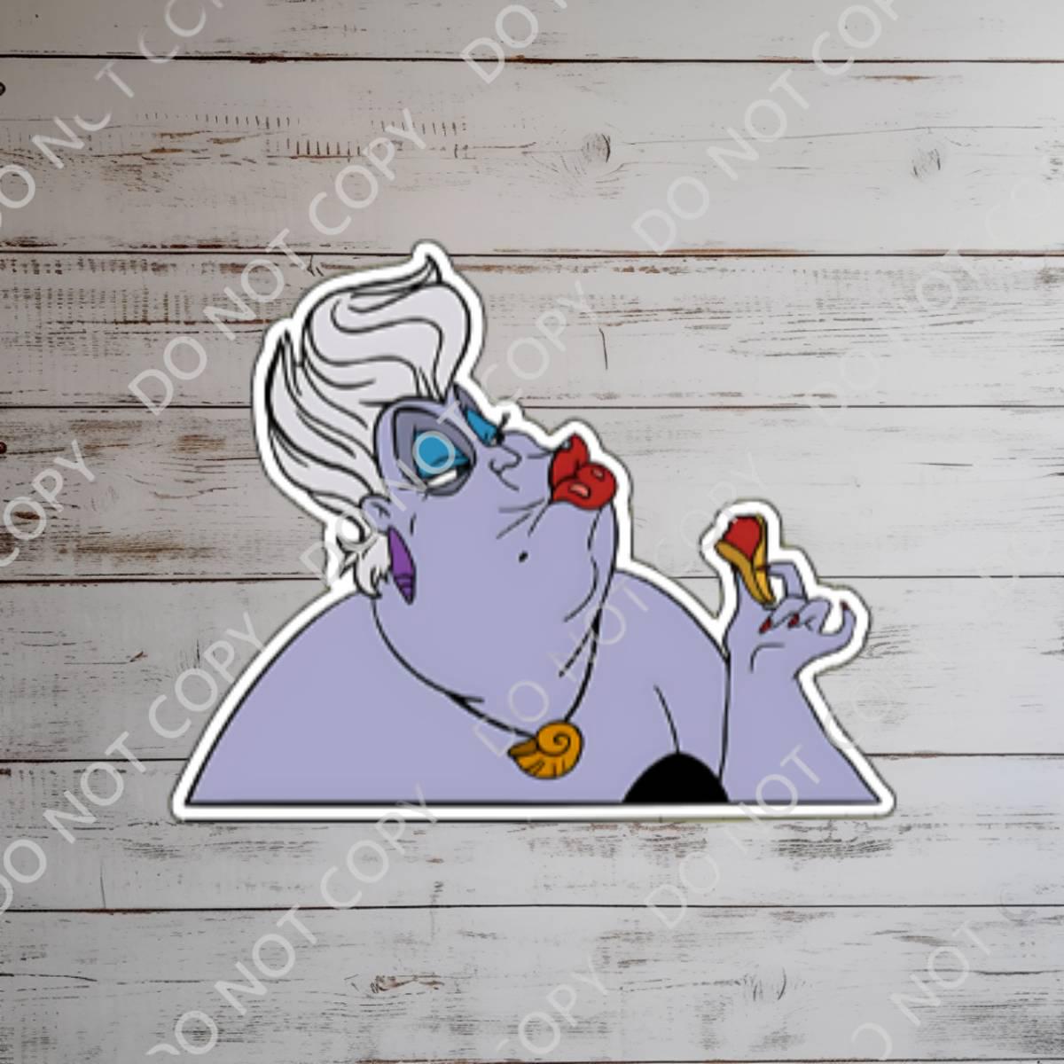 Disneyy Ursula Sticker Disney Humor villainous Waterproof Disney Laptop, Disneying Water Bottle Hydro Bottle Theme Park Vacation