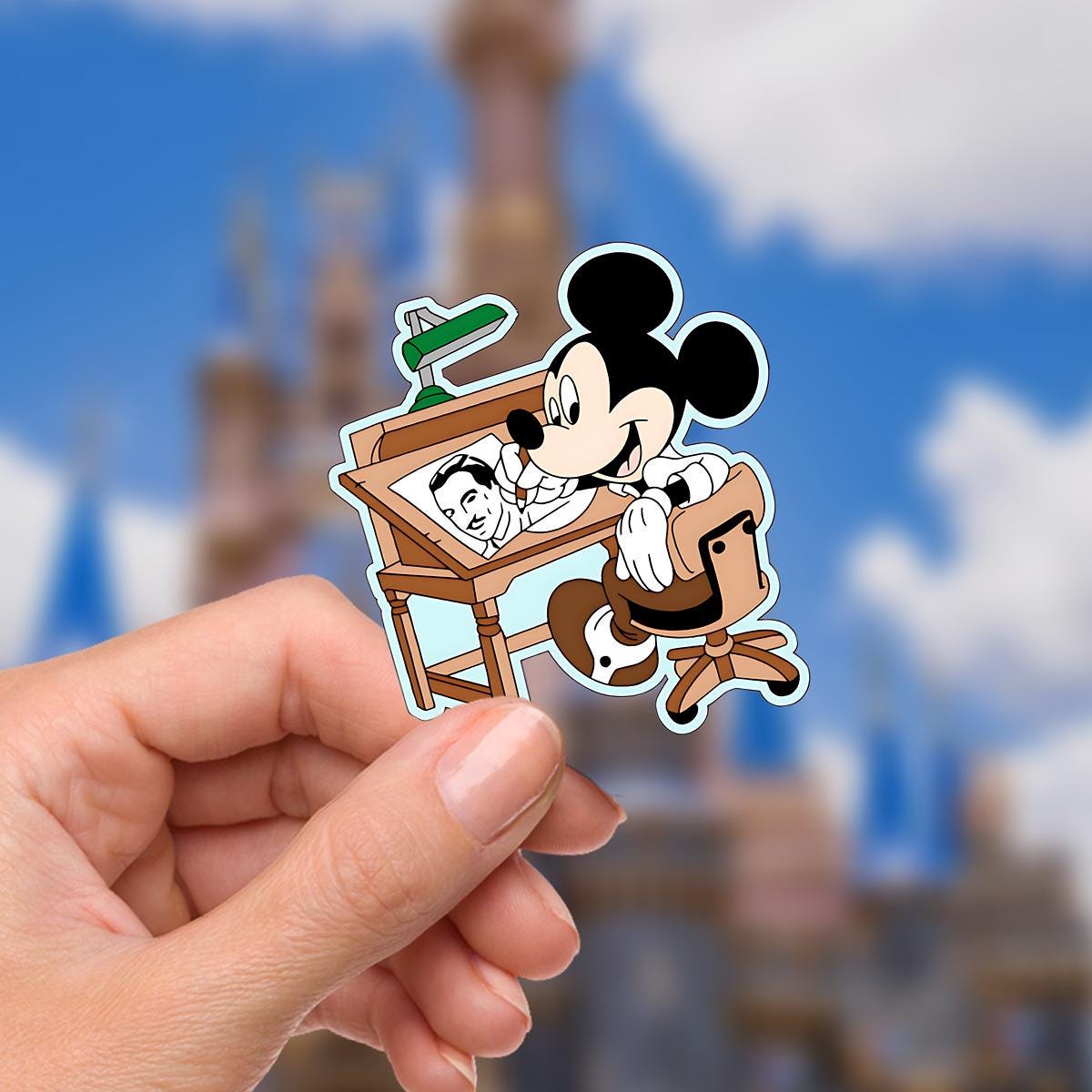 Disneyy Walt Disney Mickey Mouse What A Wonderful World Sticker Waterproof Disney Laptop, Disneying Theme Park Vacation, Castle Park Mouse