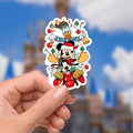 Disney Christmas Mickeyy, Goofy, Donald Duck Castle  World Sticker Waterproof Disney Laptop, Disneying Castle Park Mouse