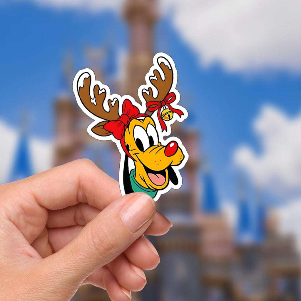 Disney Christmas Mickeyy, Goofy, Donald Duck Castle  World Sticker Waterproof Disney Laptop, Disneying Castle Park Mouse