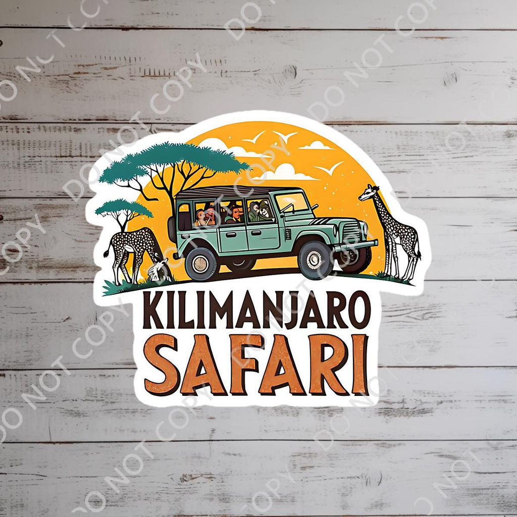 Disneyy Ride Kilimanjaro Safari  Sticker Waterproof Disney Laptop, Disneying Theme Park Vacation, Castle Park Mouse