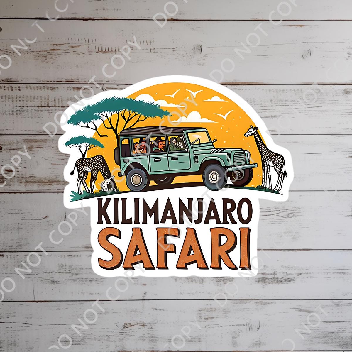Disneyy Ride Kilimanjaro Safari  Sticker Waterproof Disney Laptop, Disneying Theme Park Vacation, Castle Park Mouse