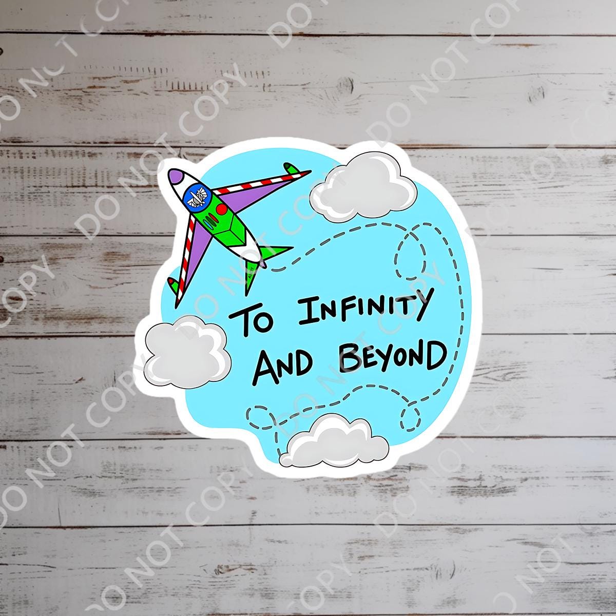 Disney Toy Story  Buzz Light To Infinity And Beyond Year Disney Laptop Sticker planner stationery decal water bottle cell buzzlightyear