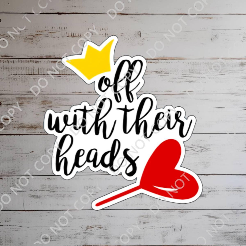 Disneyy Villain Queen Of Hearts Sticker Disney Humor villainous Waterproof Disney Laptop, Water Bottle Hydro Bottle Alice In Wonderland