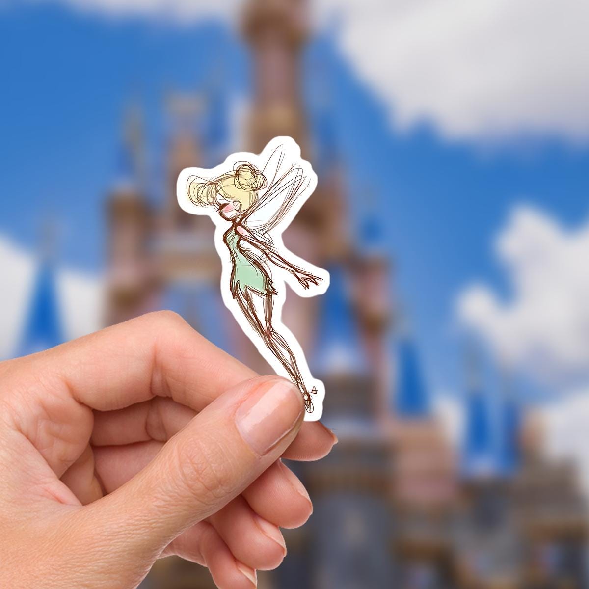 Tinkerbell Sticker/ Peter Pan Neverland Disneyy Pixie Dust Laptop Stickers/Mickey Vinyl Decals/ Bujo Journal Planner Water bottle sticker