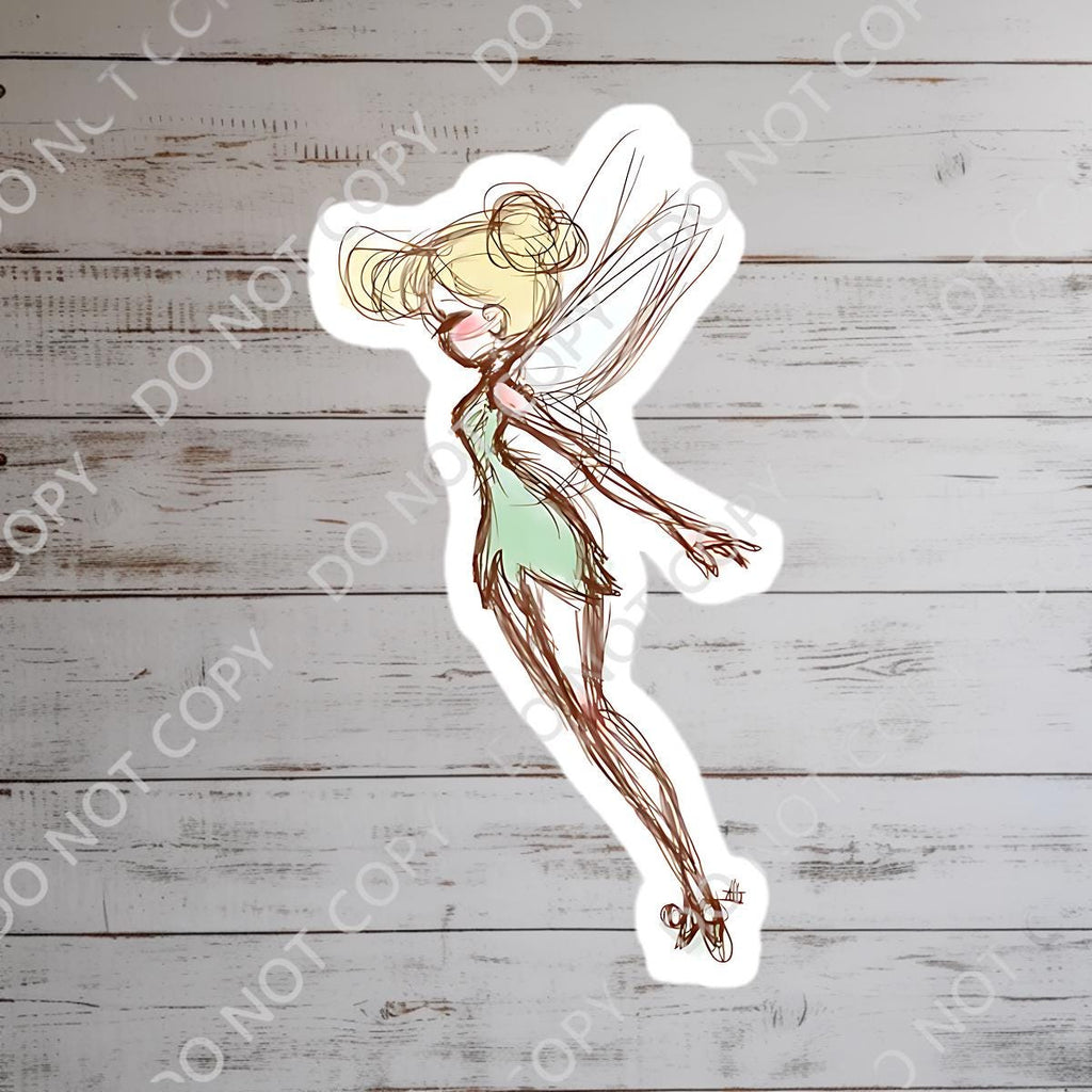 Tinkerbell Sticker/ Peter Pan Neverland Disneyy Pixie Dust Laptop Stickers/Mickey Vinyl Decals/ Bujo Journal Planner Water bottle sticker