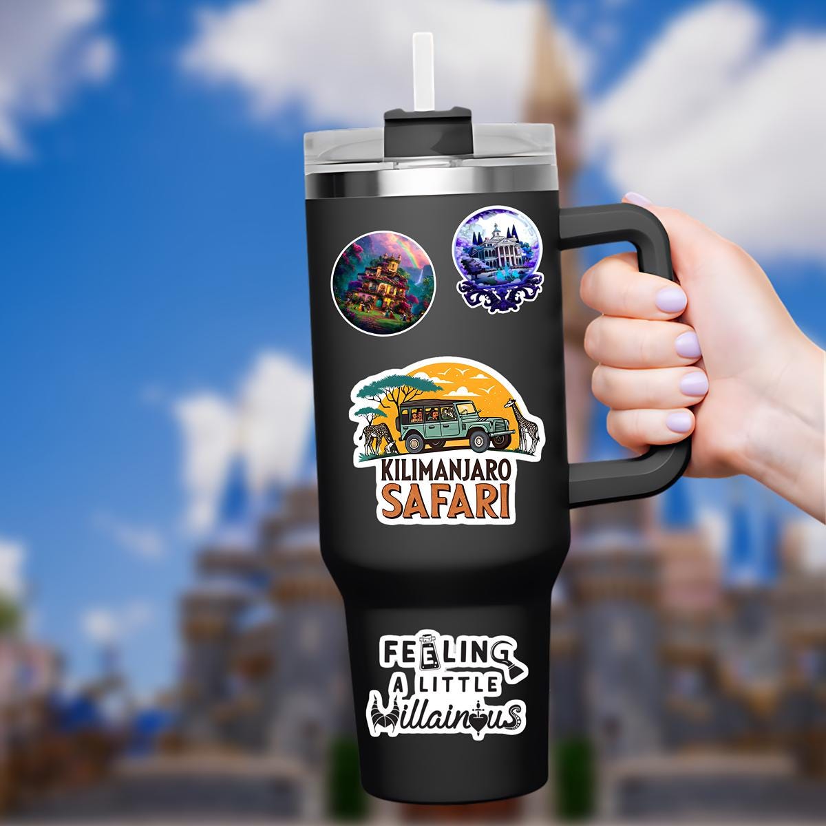Disneyy Ride Kilimanjaro Safari  Sticker Waterproof Disney Laptop, Disneying Theme Park Vacation, Castle Park Mouse