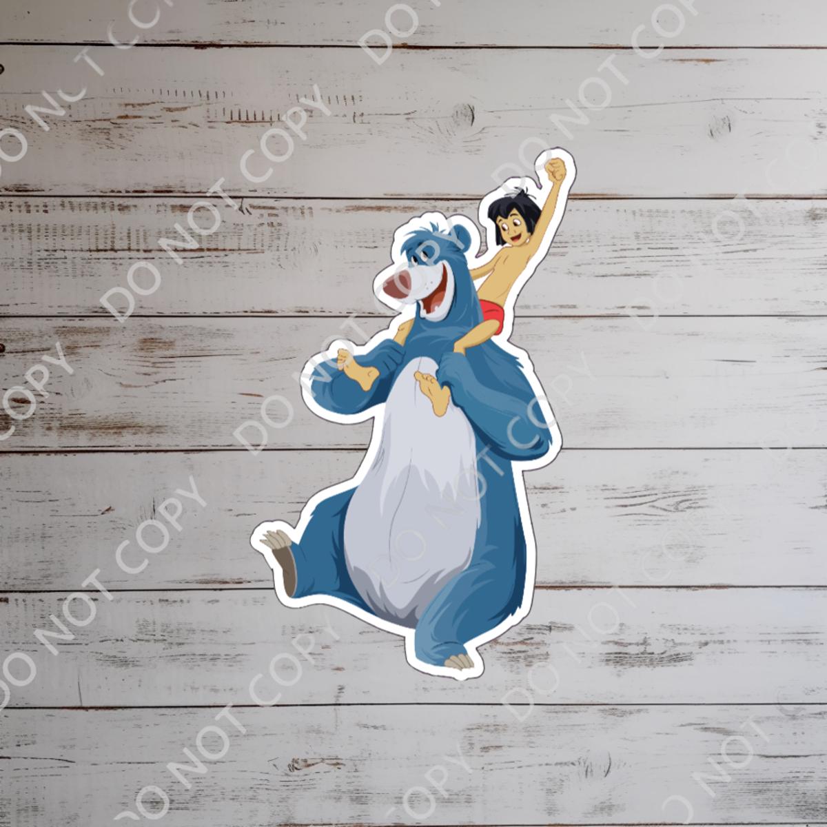 Jungle Book Baloo & Mowgli Waterproof Disney Sticker Hydro Flask Journal
