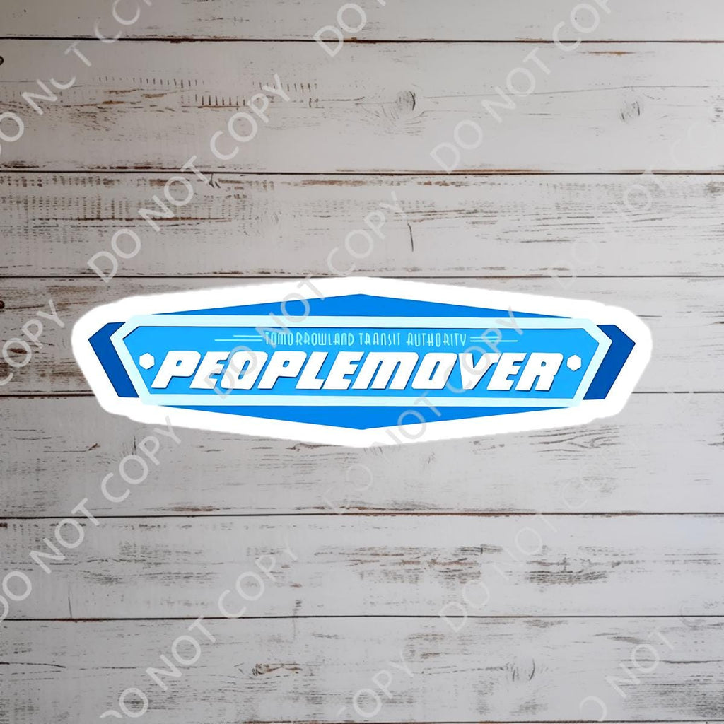 Disney Ride PeopleMover Sticker Waterproof Disney Laptop, Disneying Theme Park Vacation, Castle Park Mouse Disney Sticker Disney Journal