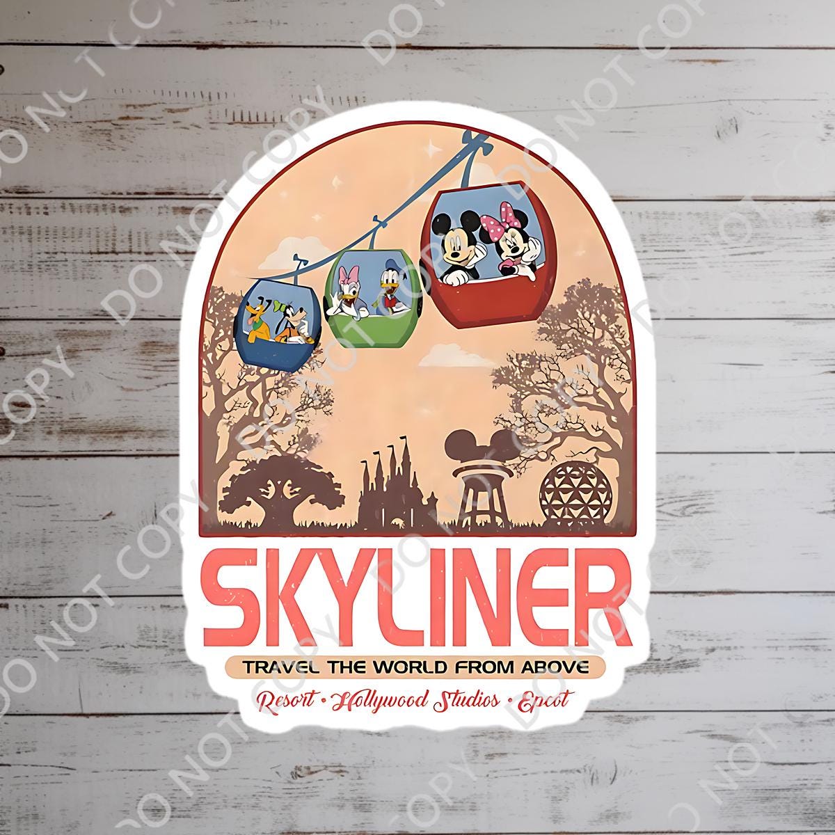 Disney SkyLiner Castle  World Sticker Waterproof Disney Laptop, Disneying Theme Park Vacation, Castle Park Mouse, Disney gift, Disney presents, journal sticker, junk journal, Disney sticker,