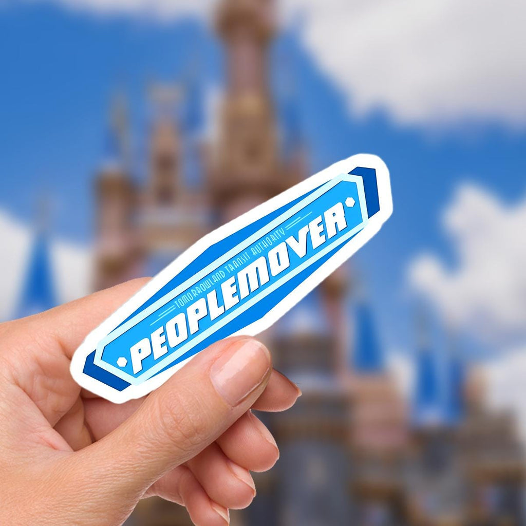 Disney Ride PeopleMover Sticker Waterproof Disney Laptop, Disneying Theme Park Vacation, Castle Park Mouse Disney Sticker Disney Journal