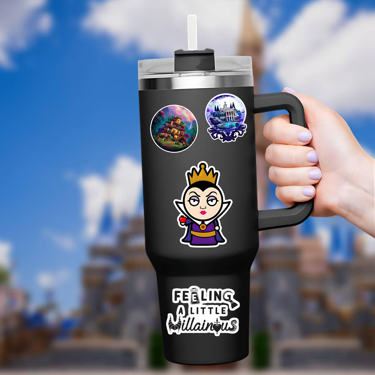 Evil Queen Disney Villain Snow White Waterproof Disney Laptop Stickers  Princess affirmation planner stationery decal water bottle cell