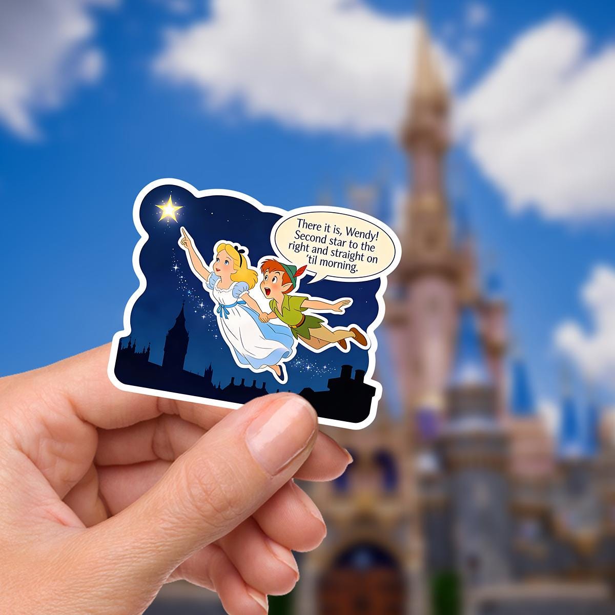 Peter Pan Wendy Sticker/ Peter Pan Neverland Disneyy Pixie Dust Laptop Stickers/Minnie Vinyl Decals/  Planner Water bottle sticker