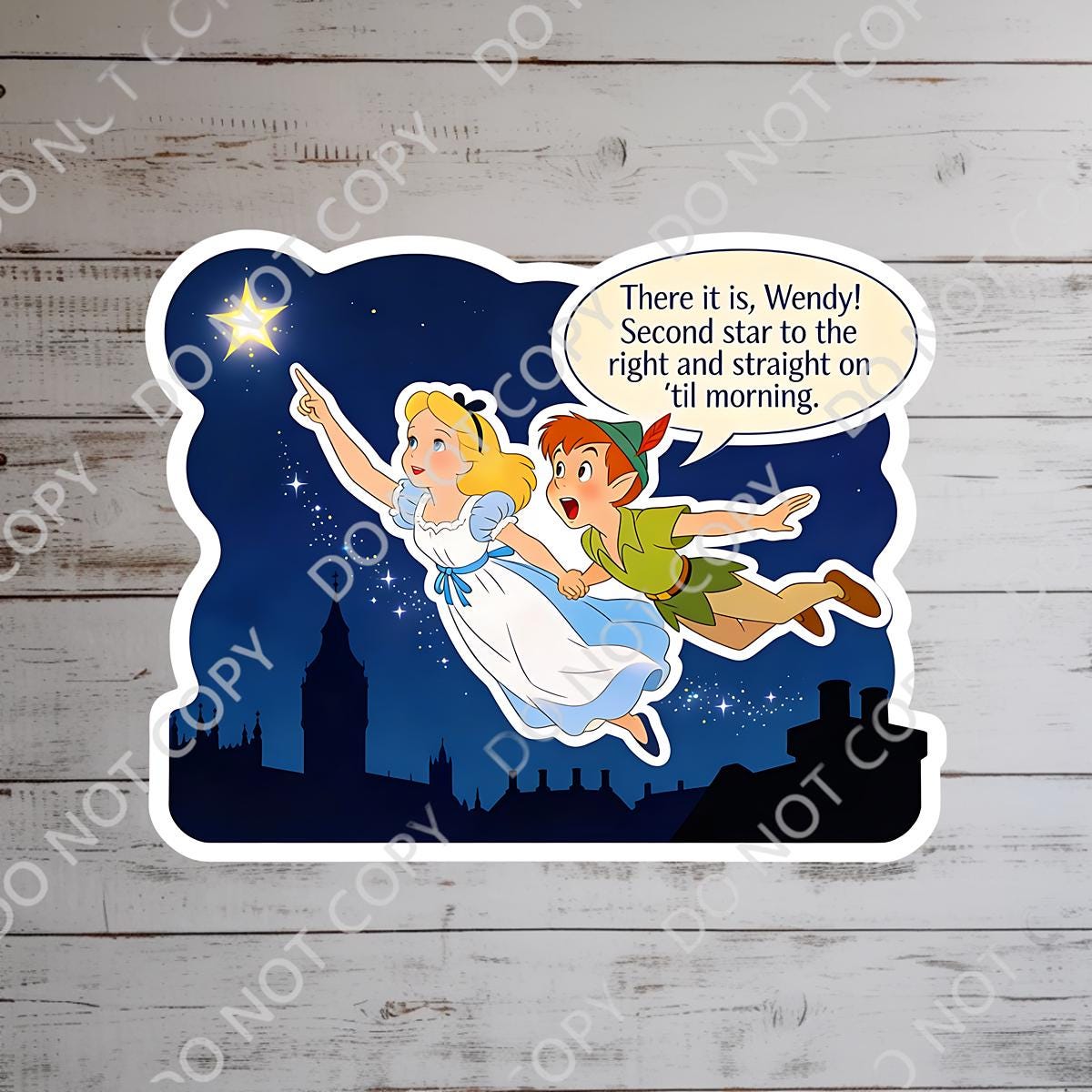 Peter Pan Wendy Sticker/ Peter Pan Neverland Disneyy Pixie Dust Laptop Stickers/Minnie Vinyl Decals/  Planner Water bottle sticker