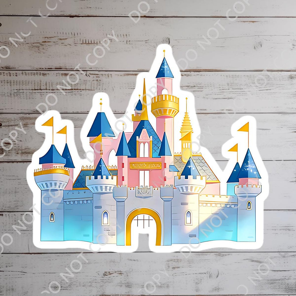 Disneyy Disney Land Castle Laptop Sticker/ Magic Kingdom Fantasyland Disney decal/ planner water bottle cell phone decal