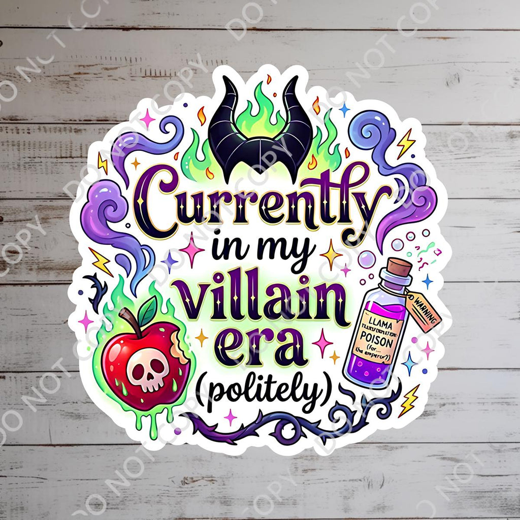 Disneyy Villain Maleficent Sticker Disney Humor villainous Waterproof Disney Laptop, Disneying Water Bottle Hydro Bottle Theme Park Vacation