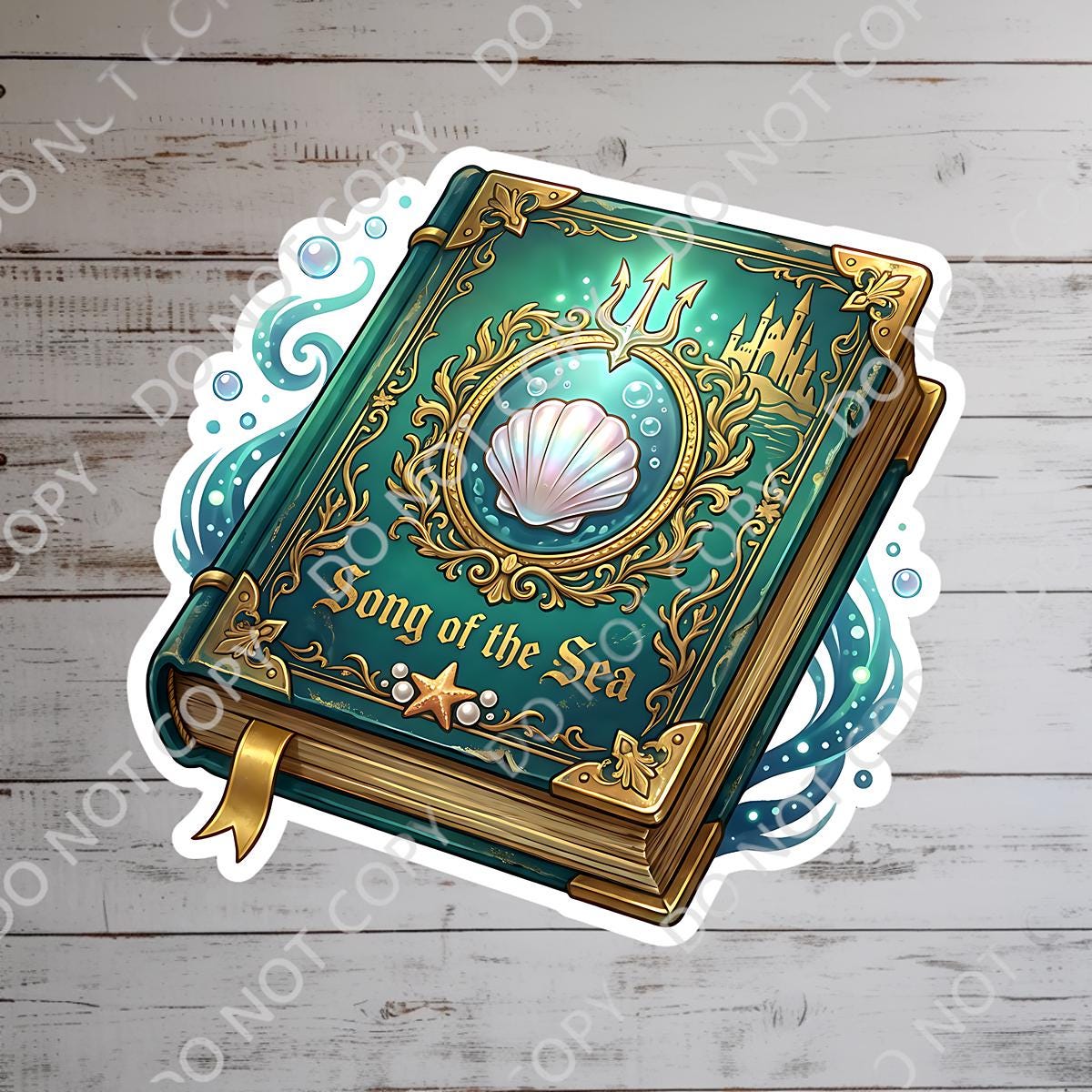 Disney Princess Aerial Little Mermaid Book Sticker , Kindle Stickers Waterproof Laptop Decal, funny stickers, funny sticker, disney gift, bottle sticker