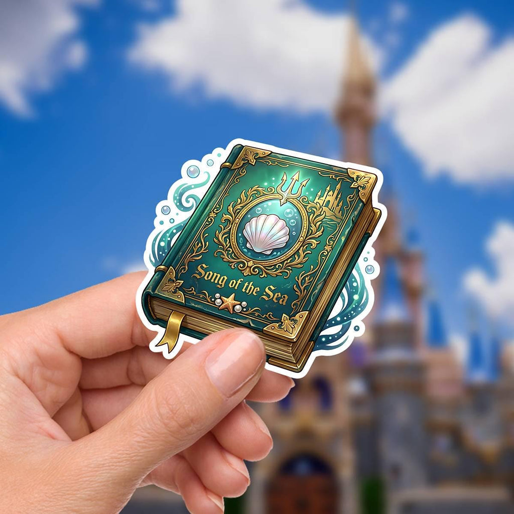 Disney Princess Aerial Little Mermaid Book Sticker , Kindle Stickers Waterproof Laptop Decal, funny stickers, funny sticker, disney gift, bottle sticker