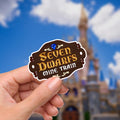 Disney Ride Seven Dwarfs Sticker Waterproof Disney Laptop, Disneying Theme Park Vacation, Castle Park Mouse Disney gift, Disney Gifts, Disney Journal, Journal Stickers, Junk Journal