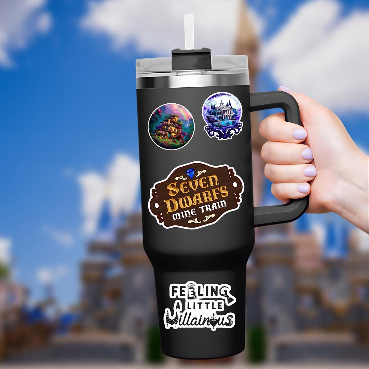 Disney Ride Seven Dwarfs Sticker Waterproof Disney Laptop, Disneying Theme Park Vacation, Castle Park Mouse Disney gift, Disney Gifts, Disney Journal, Journal Stickers, Junk Journal