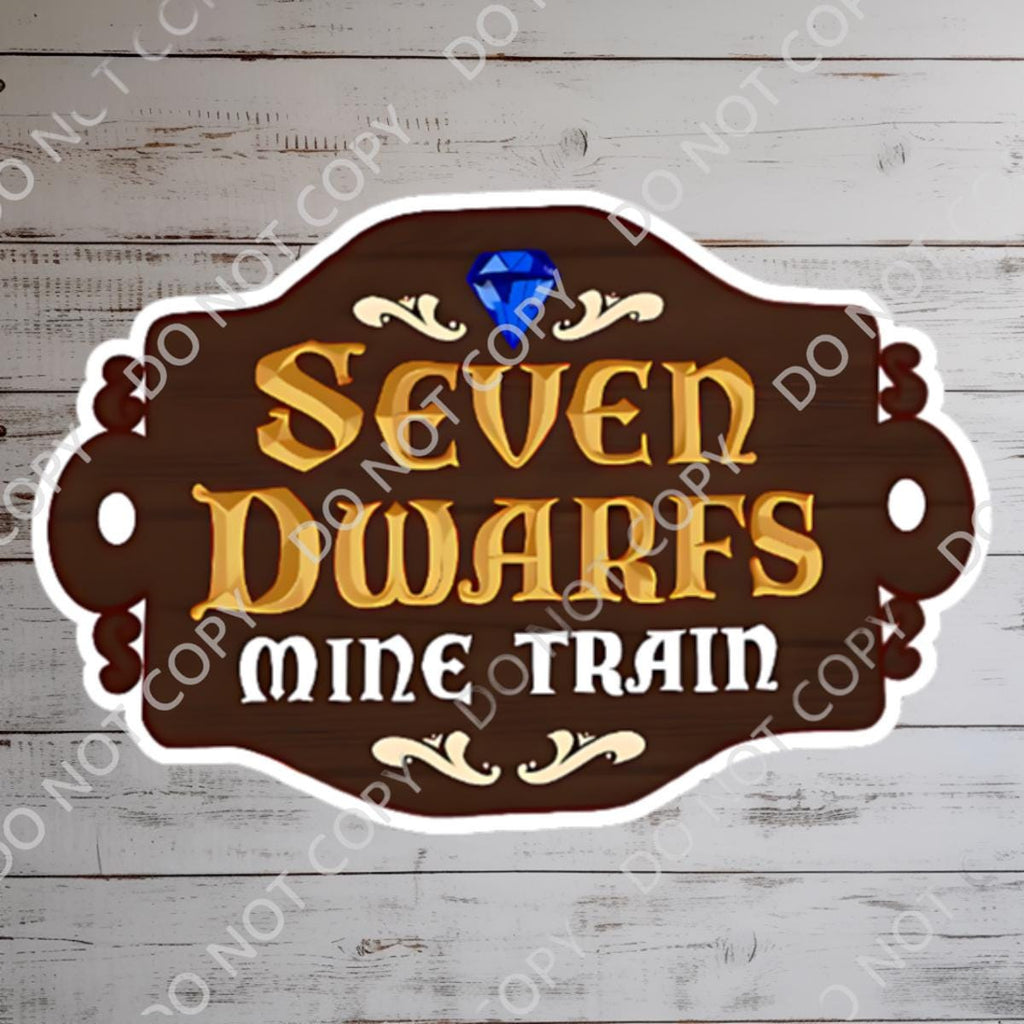 Disney Ride Seven Dwarfs Sticker Waterproof Disney Laptop, Disneying Theme Park Vacation, Castle Park Mouse Disney gift, Disney Gifts, Disney Journal, Journal Stickers, Junk Journal