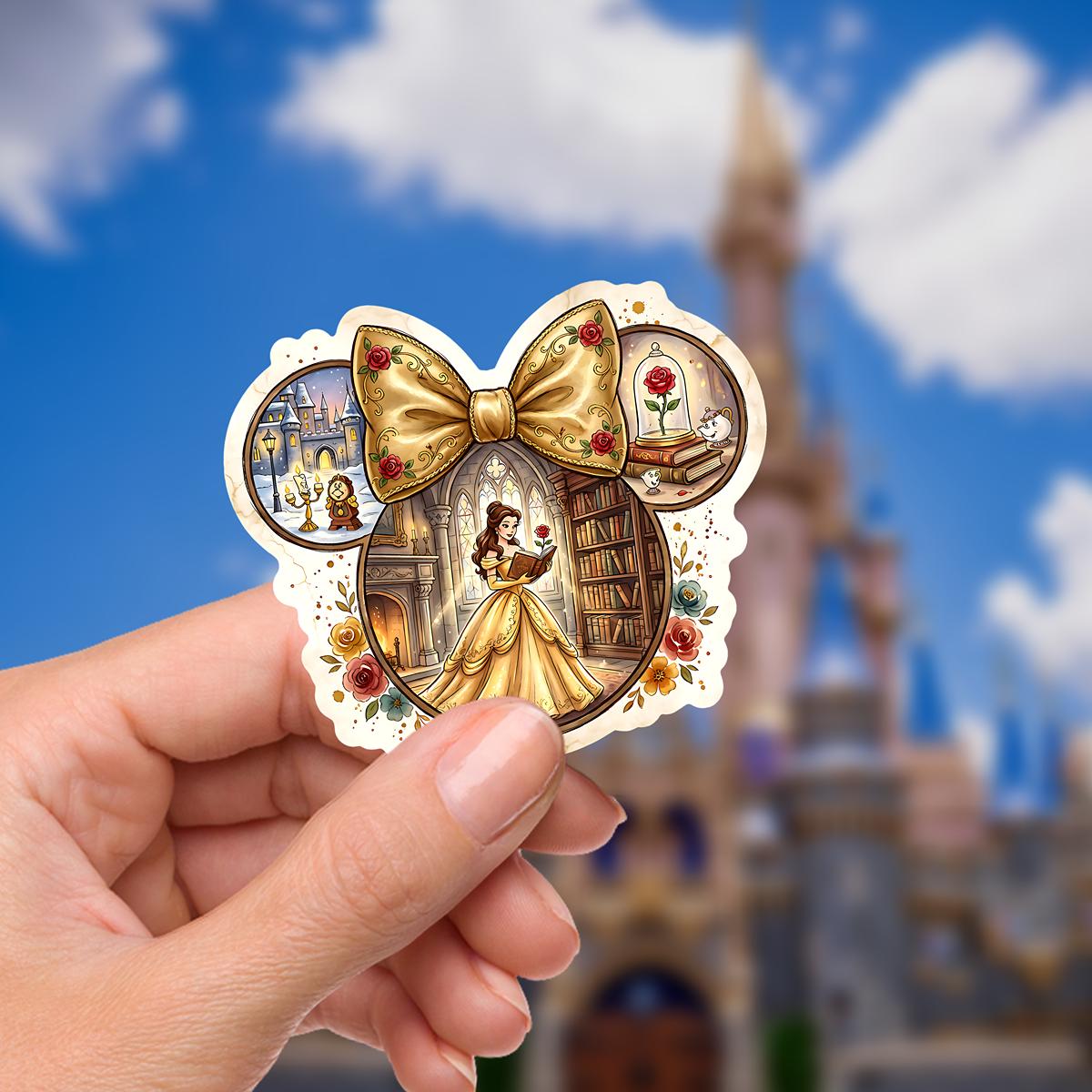 Beauty and The Beast Sticker: Waterproof Vinyl Decal for Laptop, Water Bottle