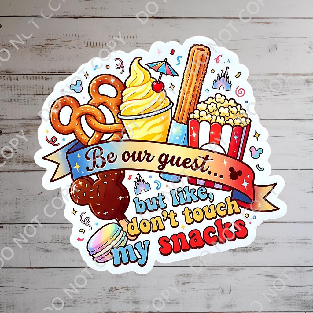 Disney Snacks, Humor Decal Sticker Waterproof Disney Laptop, Disneying Theme Park Vacation, Castle Park Mouse