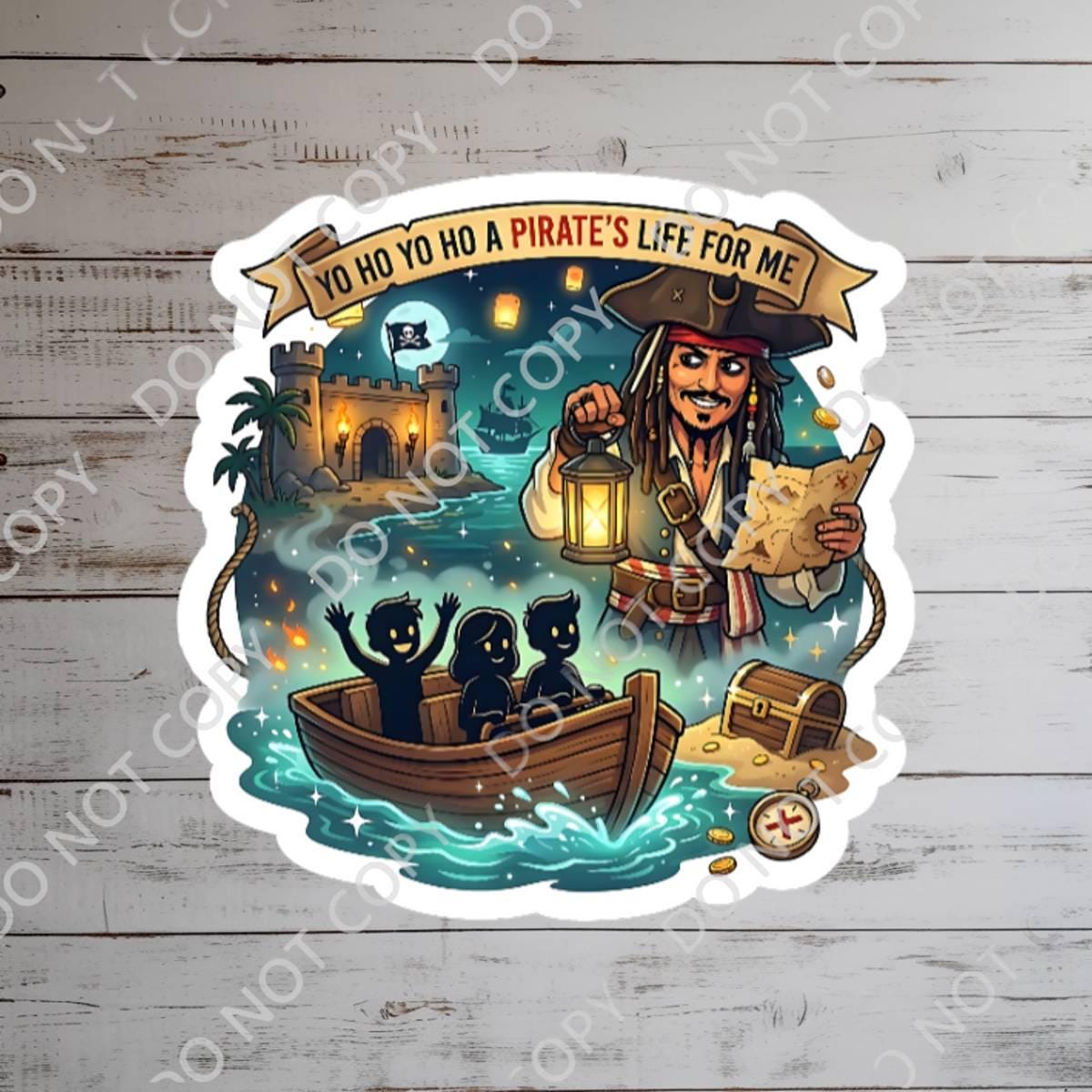 Disney Pirates of the Caribbean Disney Sticker, Waterproof Vinyl Decal, Disney Gift, Disney Present, Disney decal, Journal Stickers,