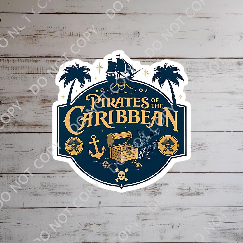 Pirates of the Caribbean Sticker, Waterproof Vinyl Decal