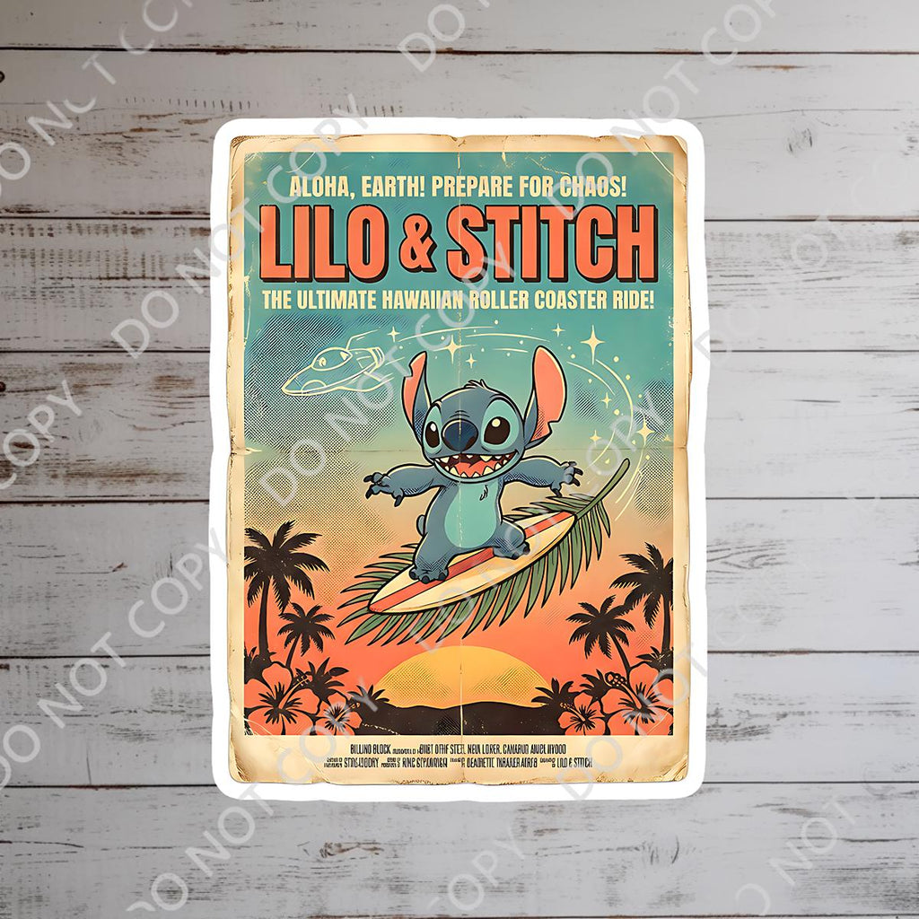 Lilo & Stitch Funny Sticker: Kindel Stickers Waterproof Vinyl Decal