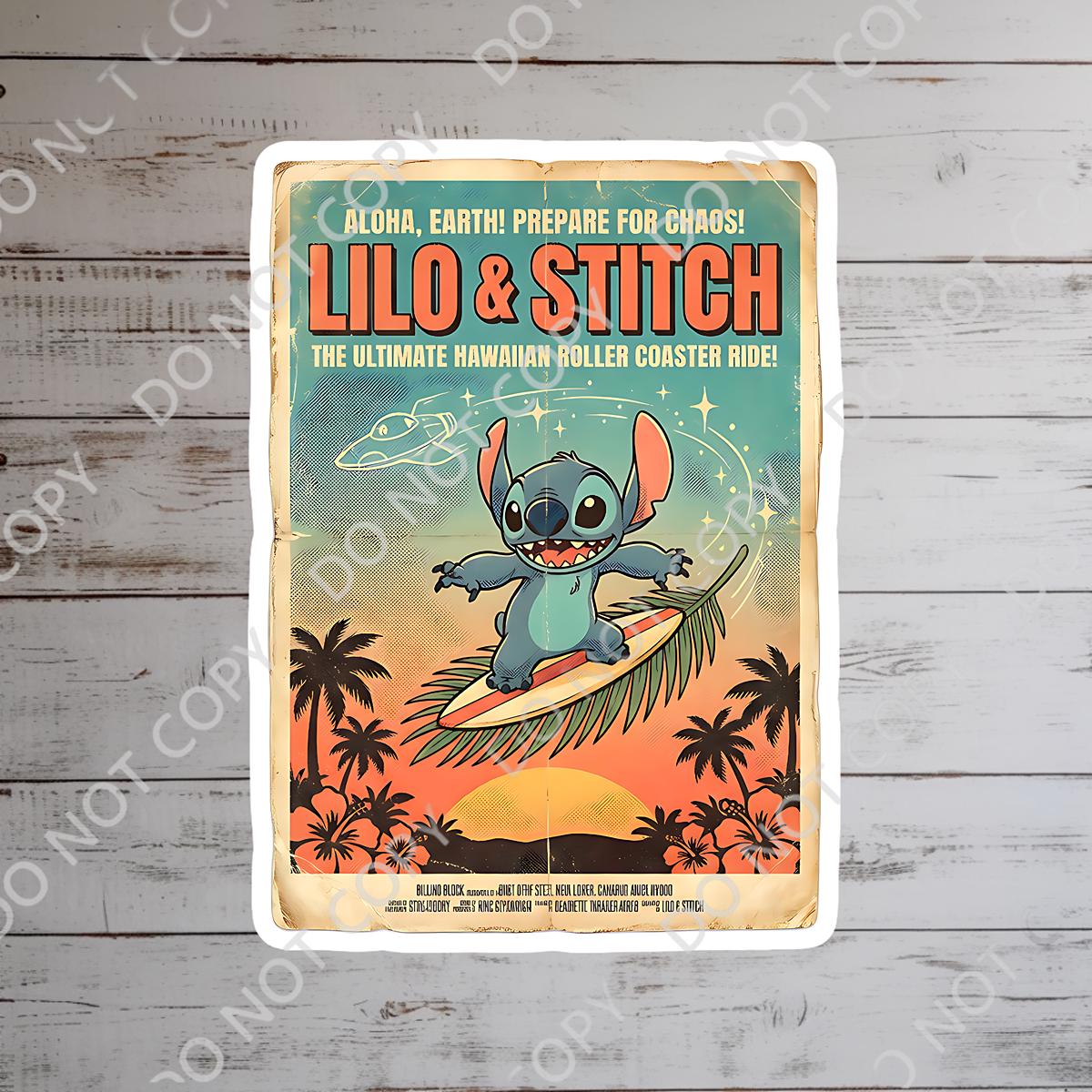 Lilo & Stitch Funny Sticker: Kindel Stickers Waterproof Vinyl Decal