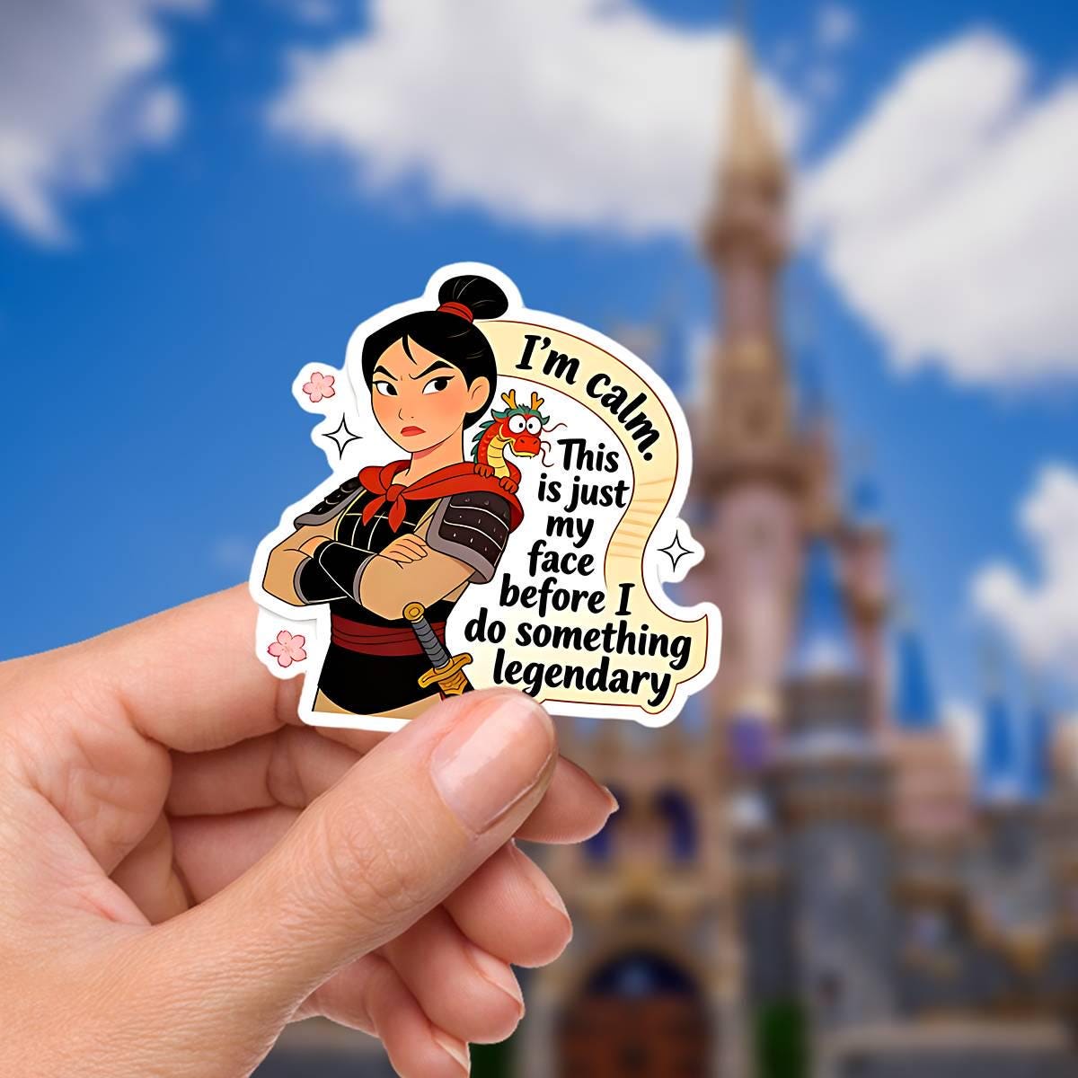 Mulan Mushu Limp Noodle Sticker, Waterproof Vinyl Decal,  kindle stickers, journal sticker