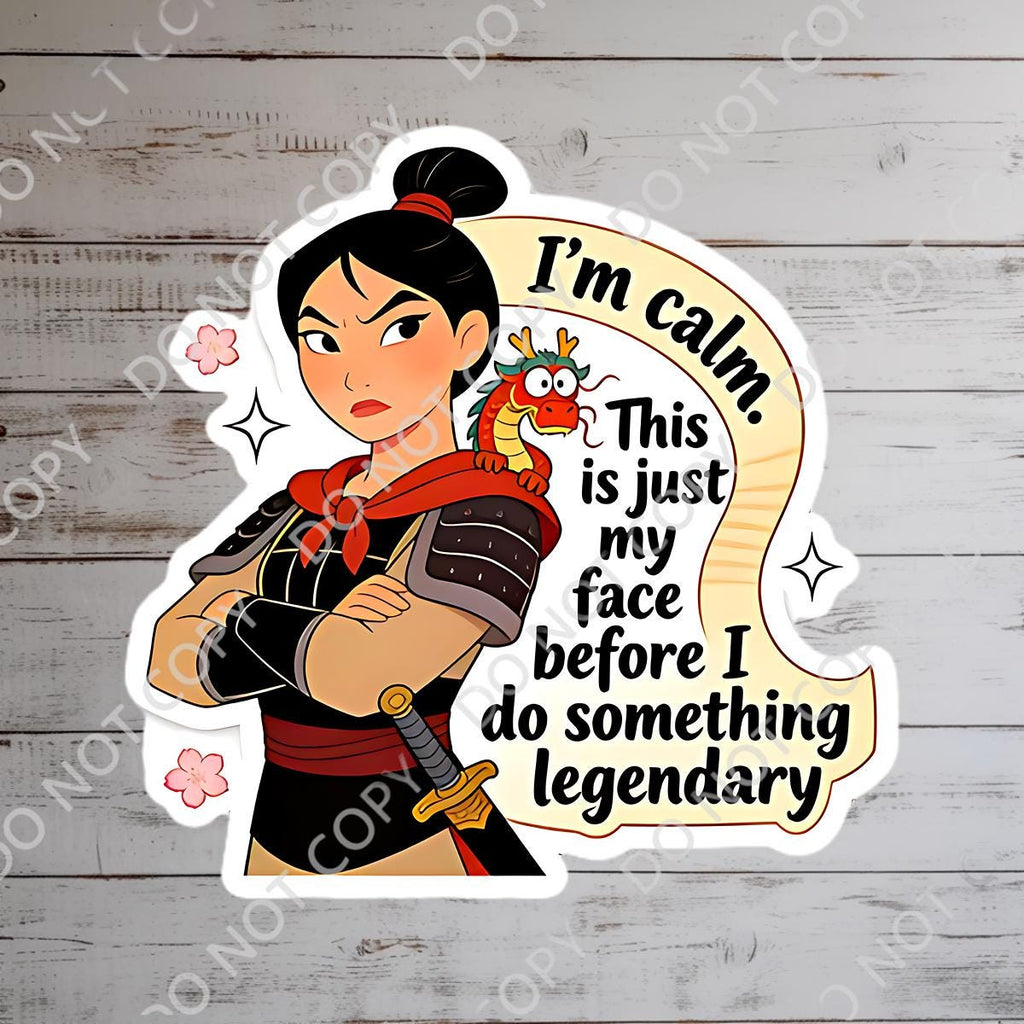 Mulan Mushu Limp Noodle Sticker, Waterproof Vinyl Decal,  kindle stickers, journal sticker