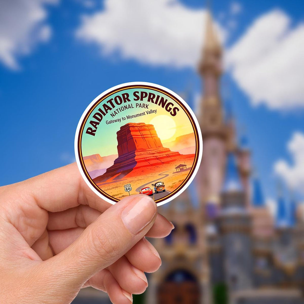 Disneyy Lightning McQueen Towmater Radiator Springs Car Sticker: Waterproof Vinyl Decal HydoFlask