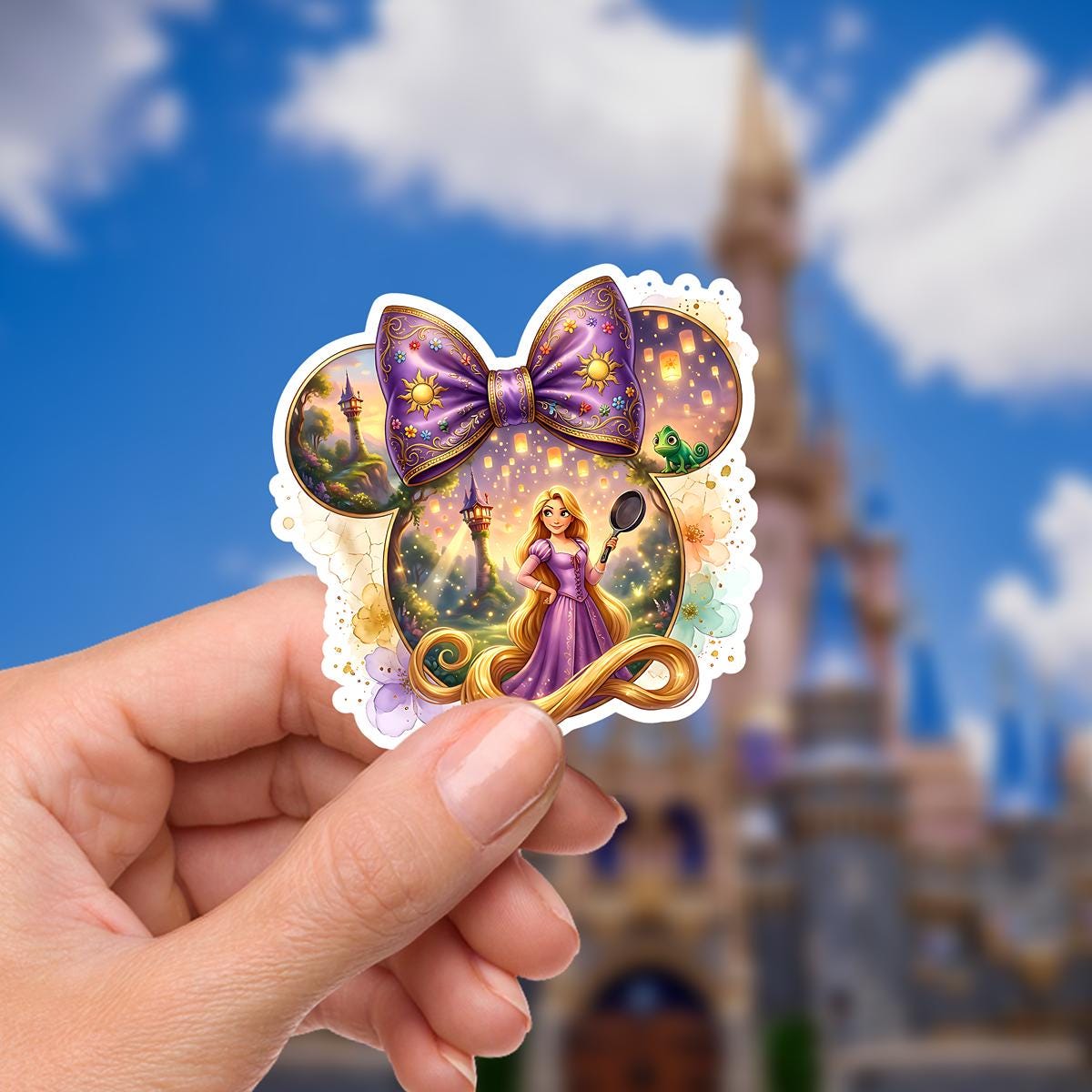 Disney Princess Rapunzel Tangled Book Sticker , Kindle Stickers Waterproof Laptop Decal, funny stickers, funny sticker, disney gift, bottle sticker