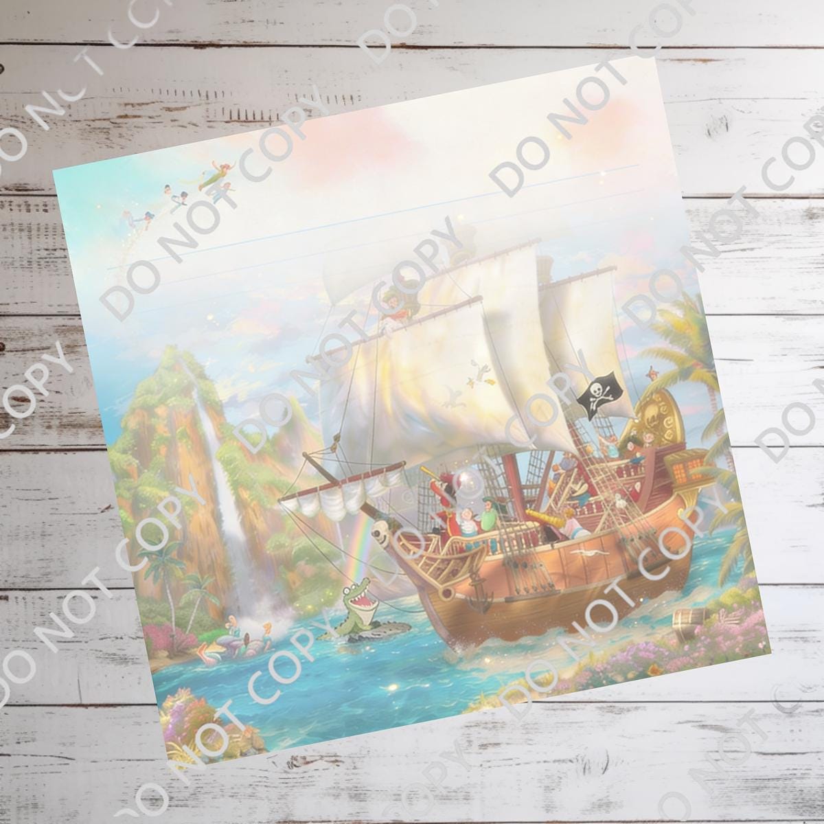 Disney Peter Pan NeverLand Memo Notepad 50 sheets bullet journal Disney planner paper scrapbook stationery notebook supplies